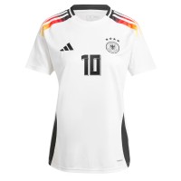 Camiseta Alemania Jamal Musiala #10 Primera Equipación Replica Eurocopa 2024 para mujer mangas cortas